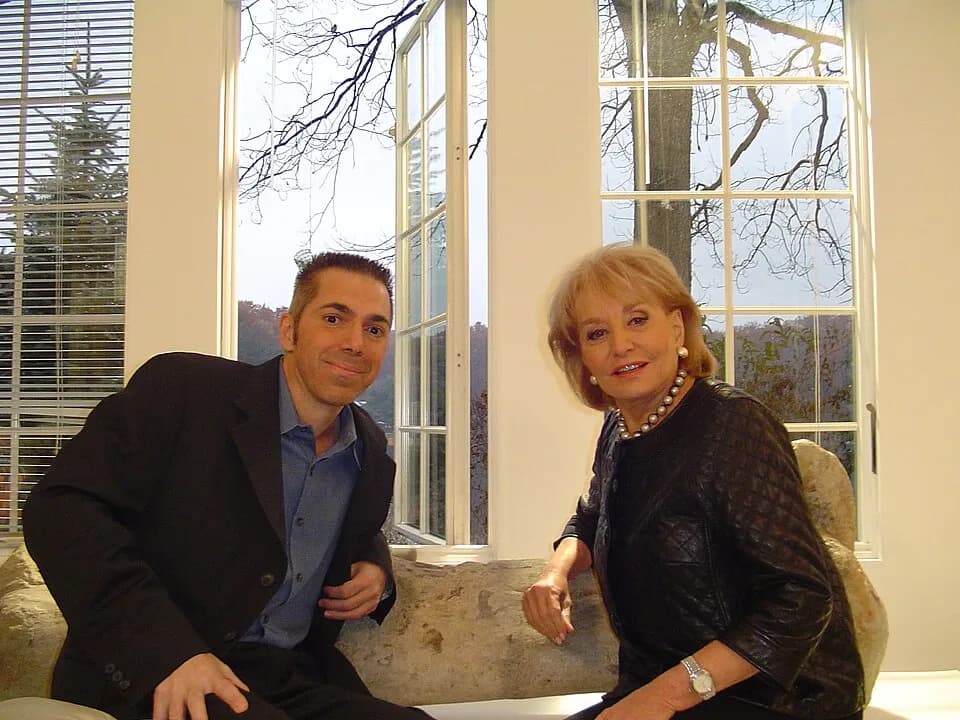 Barbara Walters - Robert Lanza and Barbara Walters at Lanza's house