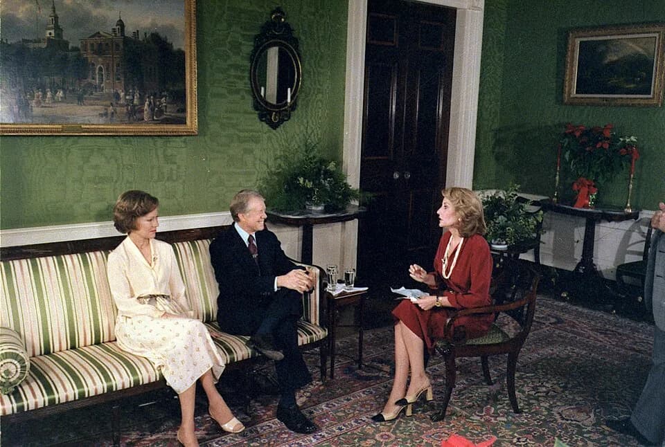 Barbara Walters - Rosalynn Carter and Jimmy Carter during an interview with Barbara Walters
