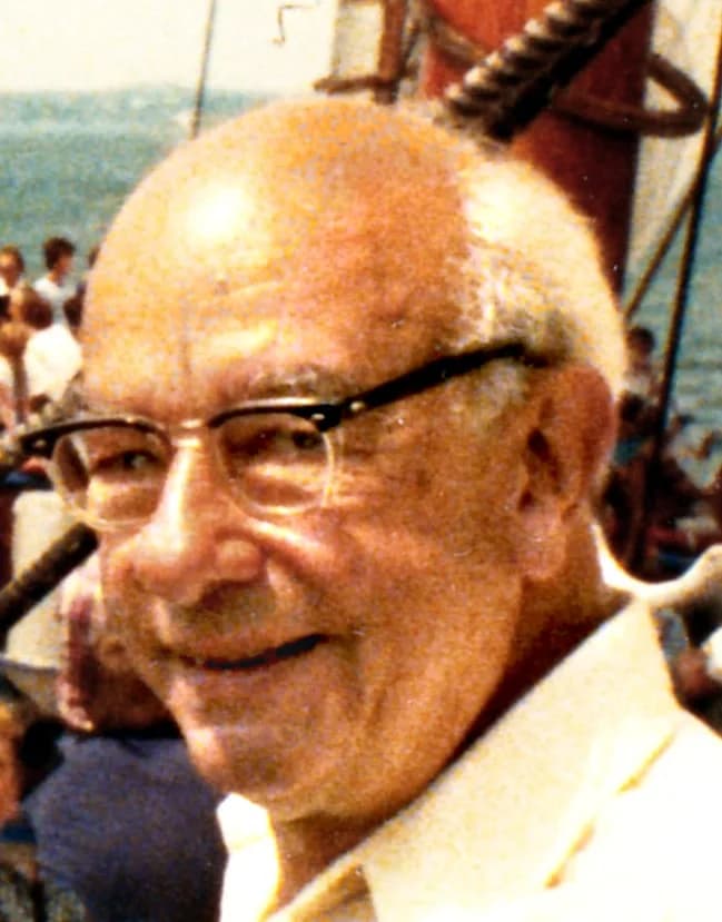 Willard Van Orman Quine - Willard Van Orman Quine on Bluenose II in Halifax NS harbor 1980