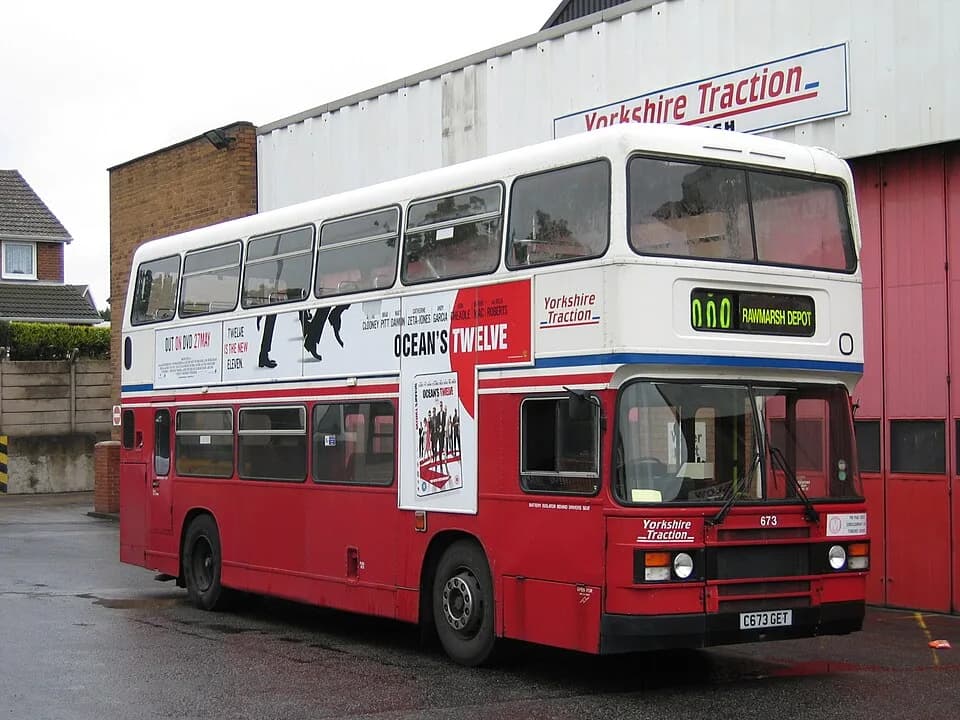 Bernie Mac - retro Uploadr 2005- C673GET was new to Yorkshire Traction and was one of 73 ECW bodied Leyland Olympians purchased by this operator. Seen in 2005 still working for Yorkshire Traction whil