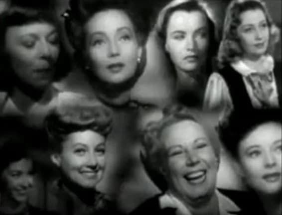 Marsha Hunt - Screenshot of the main cast members (clockwise from top left : Margaret Sullavan, Ann Sothern, Ella Raines, Joan Blondell, Frances Gifford, Connie Gilchrist, Diana Lewis and Marsha Hunt 