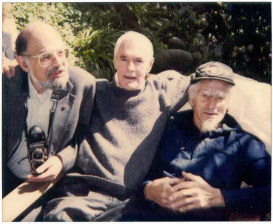 Timothy Leary - Polaroid photograph taken Easter Sunday 1991, at the home of Dr. Oscar Janiger.  From left to Allen Ginsberg, Timothy Leary, and John C. Lilly, M.D.