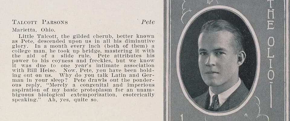Talcott Parsons - Talcott Parsons in the Amherst College yearbook