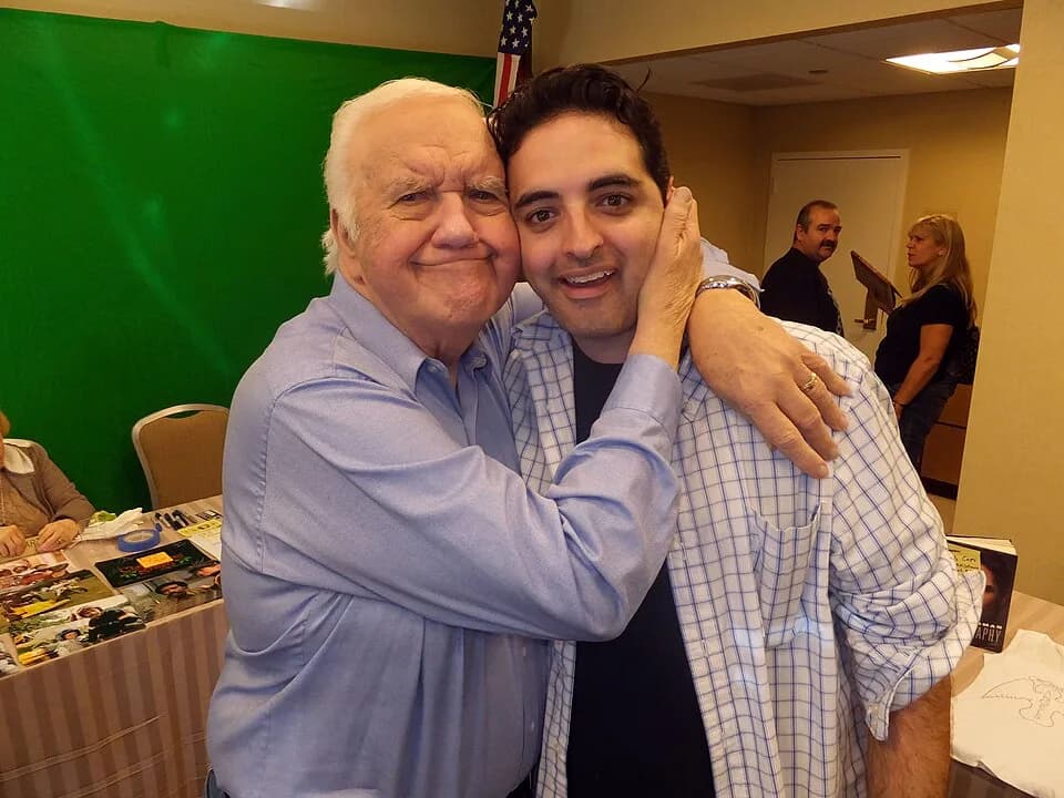 Chuck McCann - With Greg at the Chiller Theatre Expo at the Sheraton Parsippany Hotel in Parsippany, NJ, October 26, 2013.
 

pictured (left to right): Chuck McCann and Greg