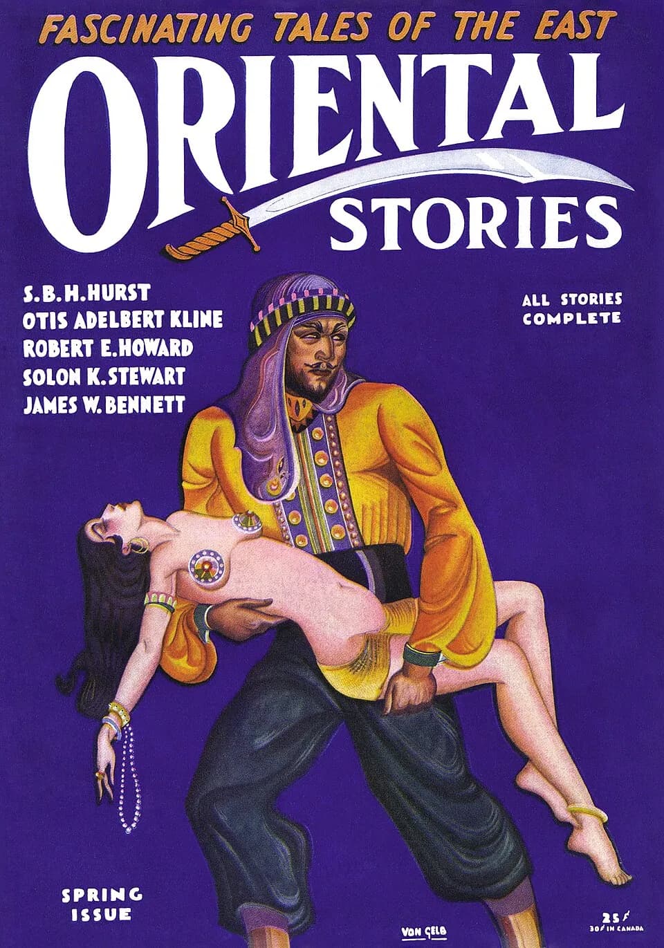 Robert E. Howard - Cover of the pulp magazine Oriental Stories (Spring 1931, vol. 1, no. 4)