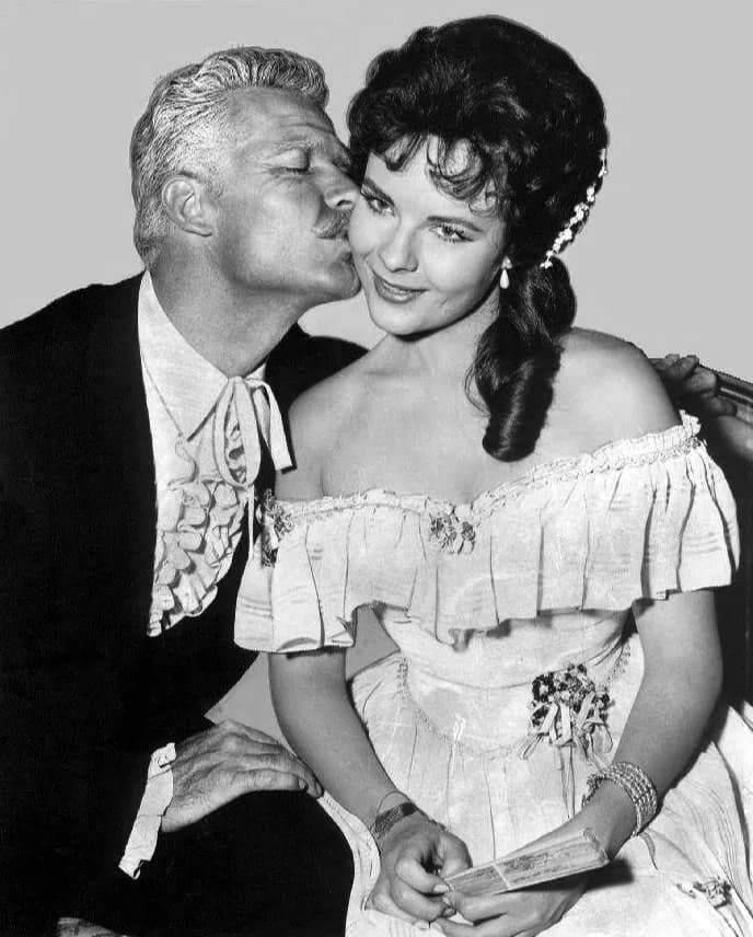 James Garner - Photo of James Garner playing the role of Pappy Maverick and actress Kaye Elhardt from the television program Maverick.