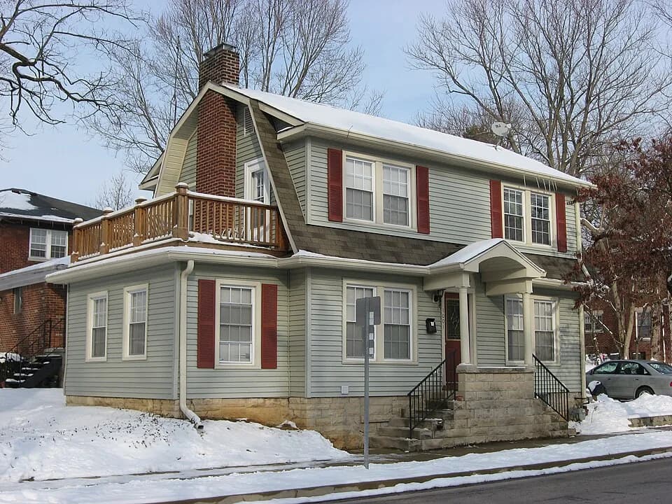 Hermann Joseph Muller - Front of the Muller House, located at 1001 E. First Street in Bloomington, Indiana, United States.  Built in 1948 and the home of Hermann Joseph Muller, it is a part of the Vin