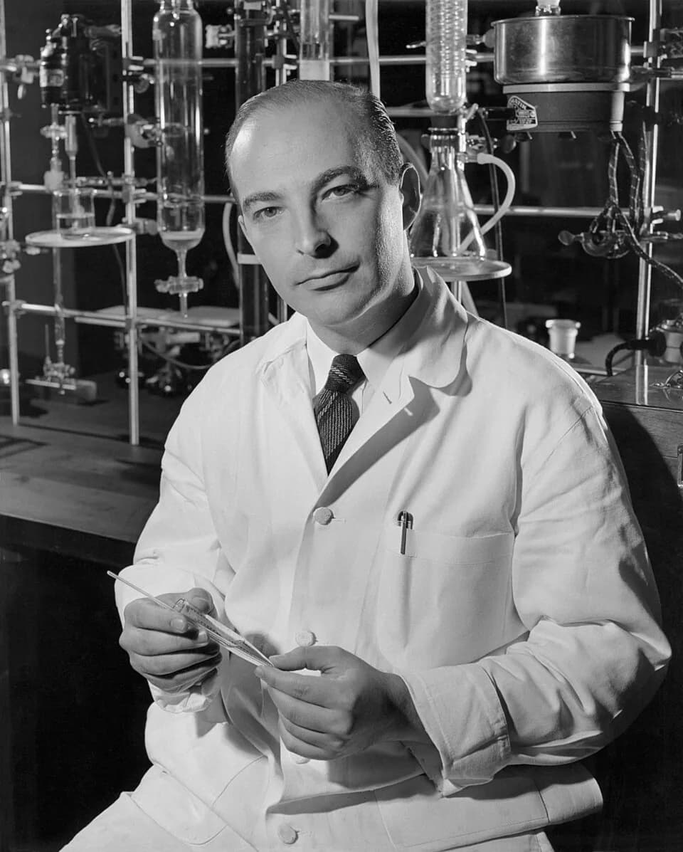Arthur Kornberg - Dr. Arthur Kornberg in his laboratory. Kornberg joined the Public Health Service in 1942 and was assigned to the National Institute of Health, Laboratory of Chemistry to work on nutr