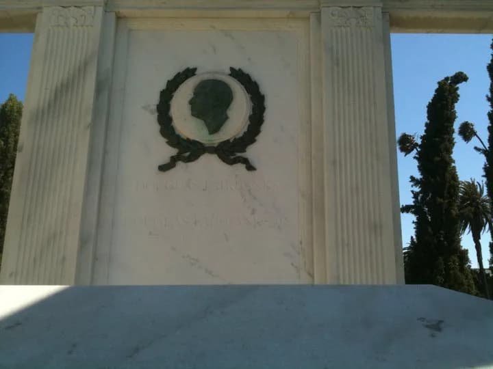 Douglas Fairbanks - Headstone for actors Douglas Fairbanks and his son Douglas Fairbanks, Jr. at the Hollywood Forever Cemetery in Los Angeles, CA.