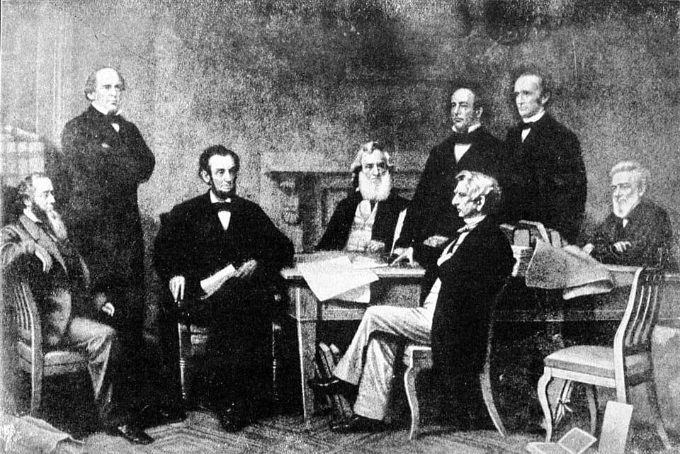 William H. Seward - Depiction of a cabinet meeting during presidency of Abraham Lincoln