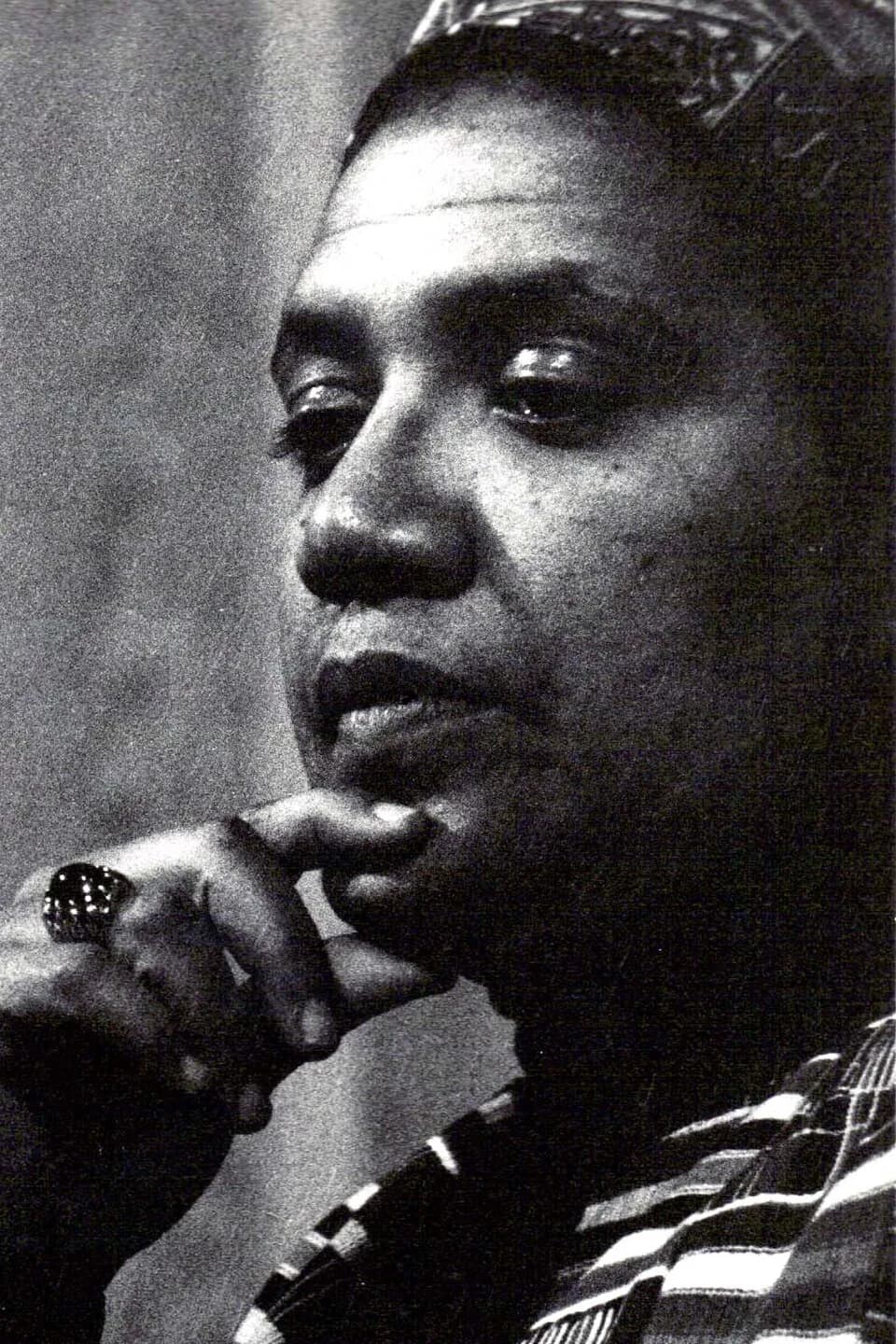 Audre Lorde - 1980, Austin, TX. 

I took it in very poor light with an old Pentax K1000, printed it myself, and have scanned it from the print. I think she would have liked the grittiness of it.