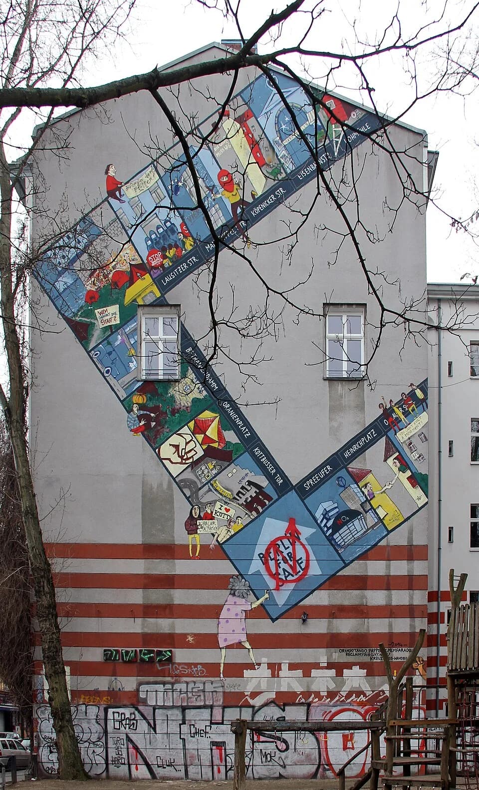 Audre Lorde - Murals, "Berlin not for sale" by Pappsatt, 2014, Manteuffelstraße 39, Berlin-Kreuzberg, Germany