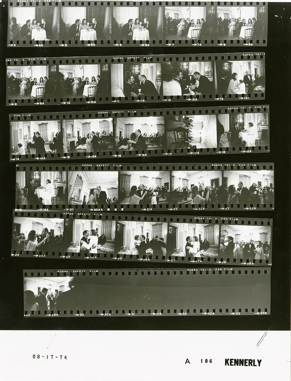 Robert McNamara - The photo contact sheet, identified as A0186 by the White House Photographic Office (WHPO), is housed at the Gerald R. Ford Presidential Library, a branch of the National Archives an