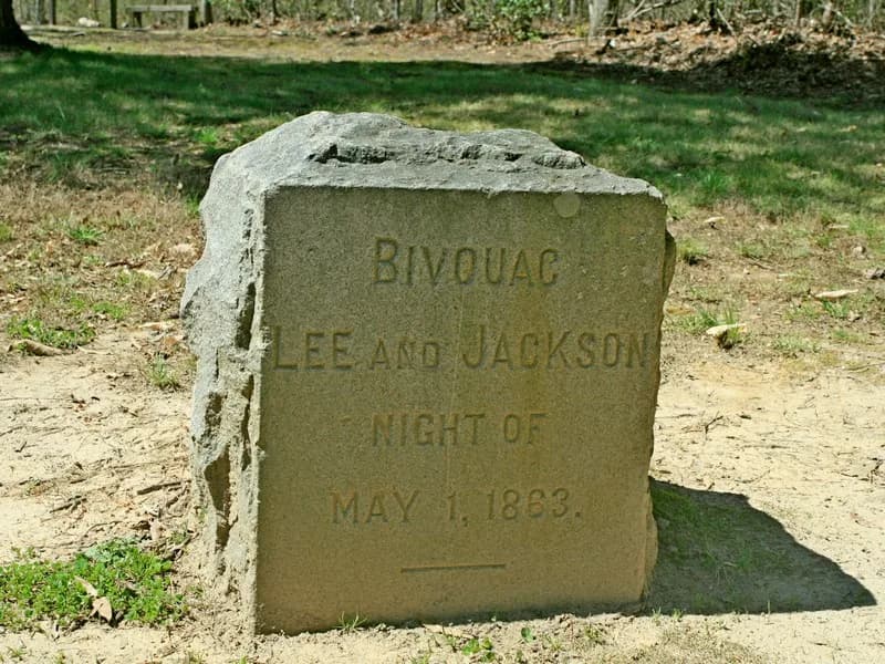 Stonewall Jackson - The site of last Lee and Jackson meeting at Chancellorsville batlefield.