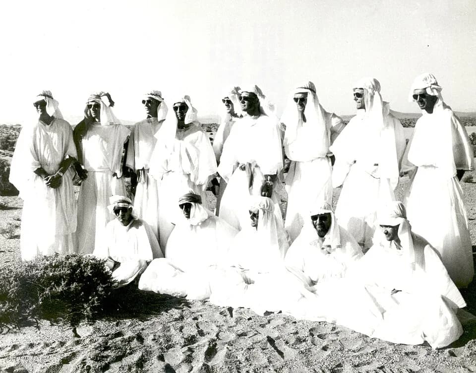 Alan Bean - Fourteen NASA astronauts pose for group pictures at Stead Air Force Base in Nevada after a three-day stay in the Nevada desert where they completed a course in desert survival training. 
F