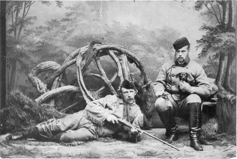George Armstrong Custer - Grand Duke Alexei Alexandrovitch Romanov and General Custer in Topeka, at the end of the buffalo hunt.