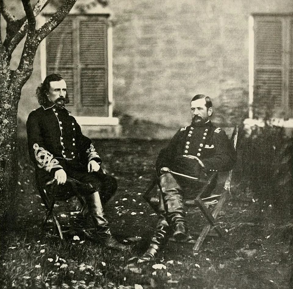 George Armstrong Custer - Union Cavalry Generals George A. Custer and Alfred Pleasonton in Autumn 1863