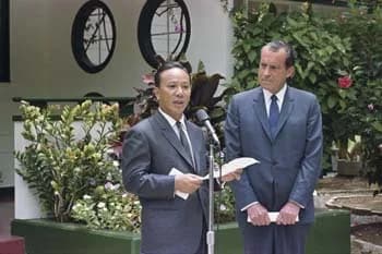 Nguyễn Văn Thiệu - Joint statement by the president of the Republic of Vietnam, Nguyen Van Thieu, and the U.S. President Richard M. Nixon at Midway Island.