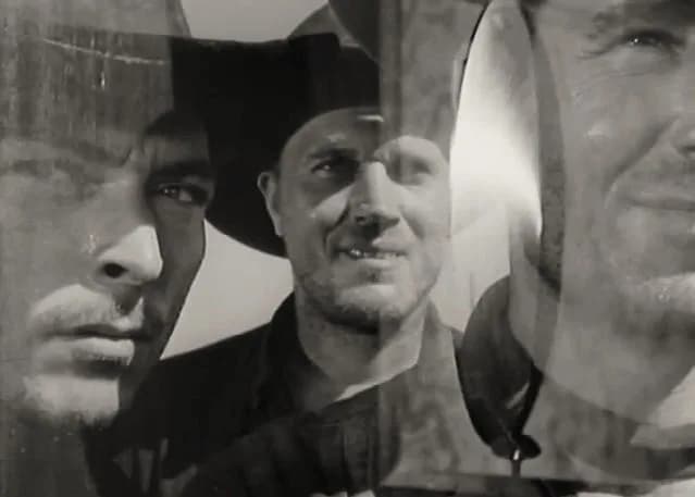 Lee Van Cleef - L. to R. : Lee Van Cleef, Robert J. Wilke &amp; Sheb Wooley in High Noon - trailer (cropped screenshot)