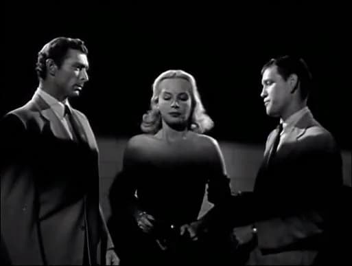 Lee Van Cleef - Fante (Lee Van Cleef) and Mingo (Earl Holliman) with Susan (Jean Wallace) in The Big Combo