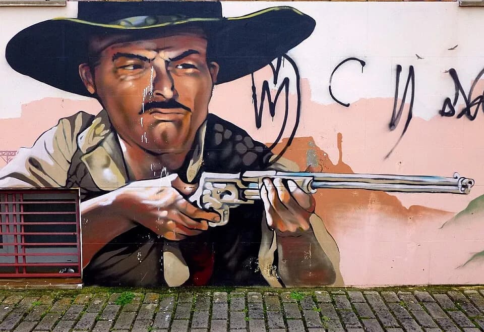 Lee Van Cleef - Graffiti en Barañain (Navarra)