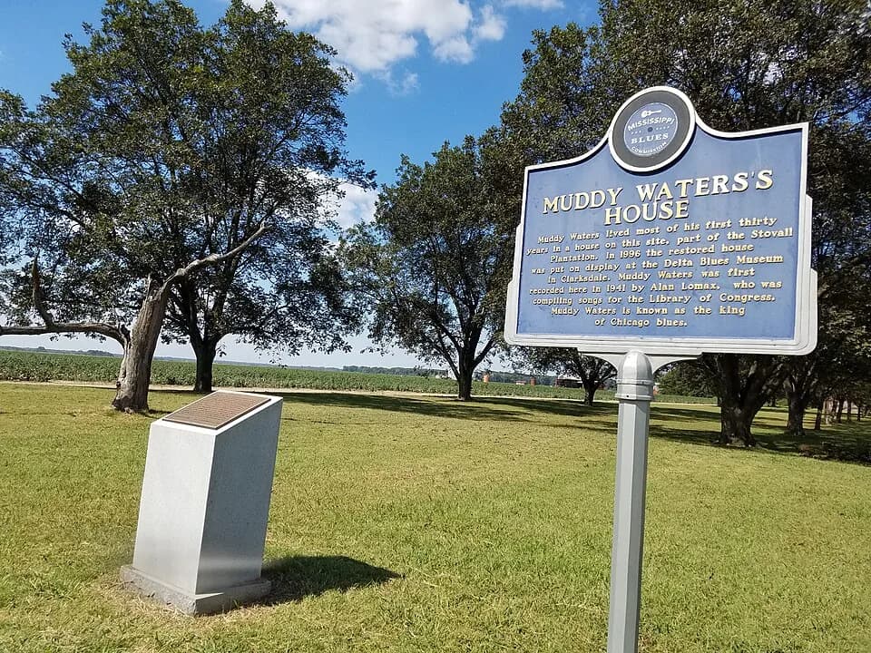Muddy Waters - Original location of Muddy Waters cabin, Stovall Plantation outside Clarksdale, MS.