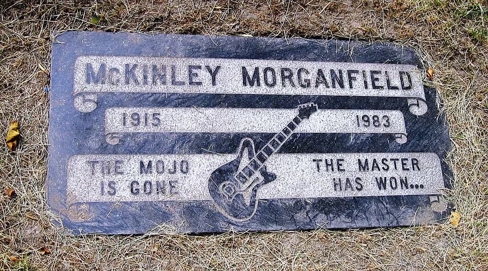 Muddy Waters - McKinley Morganfield, known by stage name Muddy Waters cemetery plot in Restvale Cemetary, Westmont, IL.