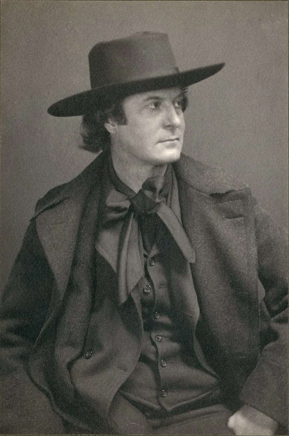 Elbert Green Hubbard - Amercian philosopher Elbert Hubbard (1856-1915). Photograph by Zaida Ben-Yusuf (1869-1933) with a dedication to photographer Frances Benjamin Johnston (1864-1952): "Frances B. J
