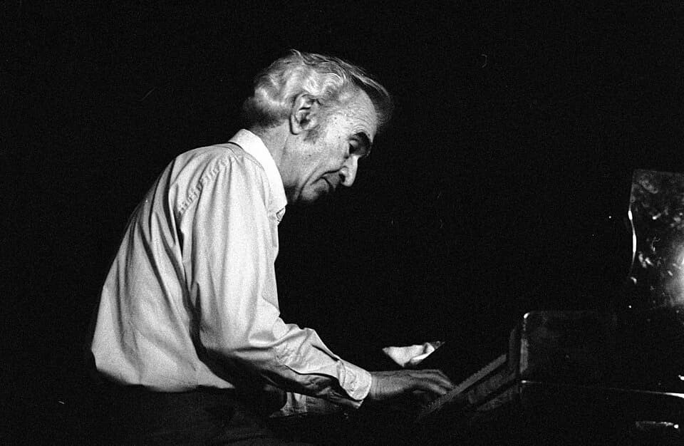 Dave Brubeck - Der US-amerikanische Jazz-Pianist Dave Brubeck 1990 in Deauville (Calvados, Frankreich).