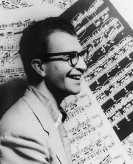 Dave Brubeck - Title: Portrait of Dave Brubeck, with sheet music as backdrop
Photographer: Van Vechten, Carl
Date: October 8, 1954
Source: Library of Congress, Prints &amp; Photographs Division, Carl 