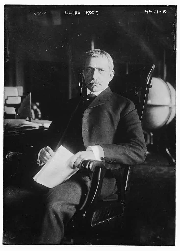 Elihu Root - Bain News Service,, publisher.
Elihu Root
[between ca. 1915 and ca. 1920]
1 negative : glass ; 5 x 7 in. or smaller.
Notes:
 Title from unverified data provided by the Bain News Service o