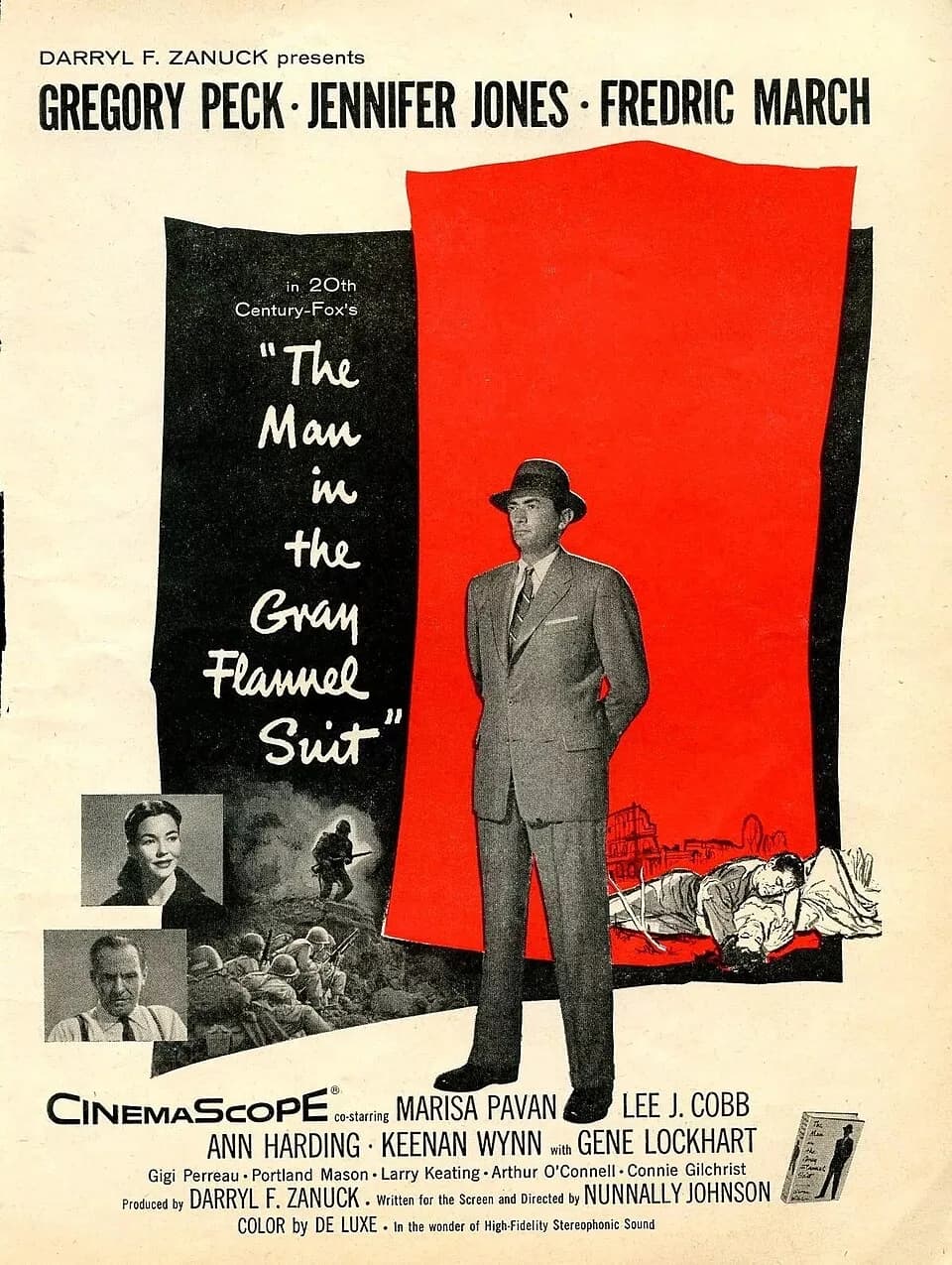 Fredric March - Poster of American drama film The Man in the Gray Flannel Suit (1956).
