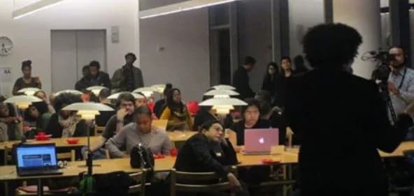 Jean-Michel Basquiat - Alice Backer presents to new Wikipedians at AfroCROWD Basquiat edit-a-thon at MoMA 2015