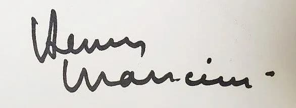 Henry Mancini - Henry Mancini signature