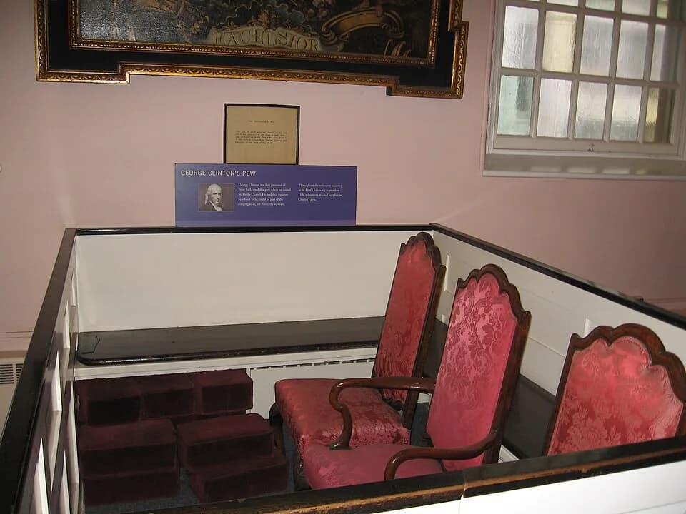 George Clinton - Pew of George Clinton in w:St. Paul's Chapel in lower Manhattan, New York City