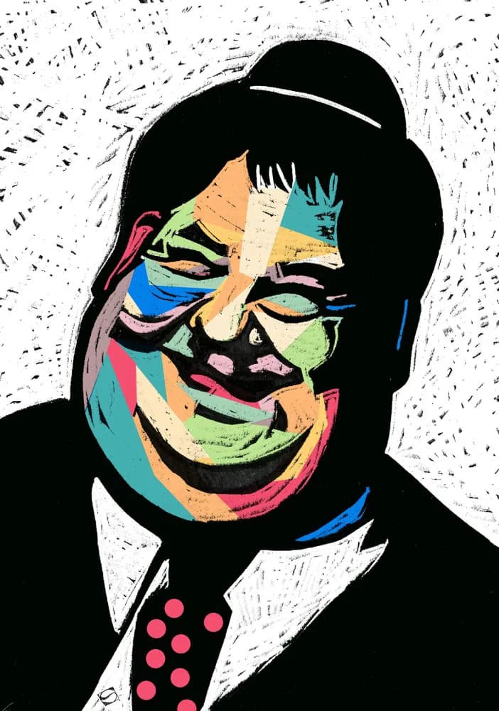 Oliver Hardy - Kariportrét Olivera Hardyho od Jiřího Srny.