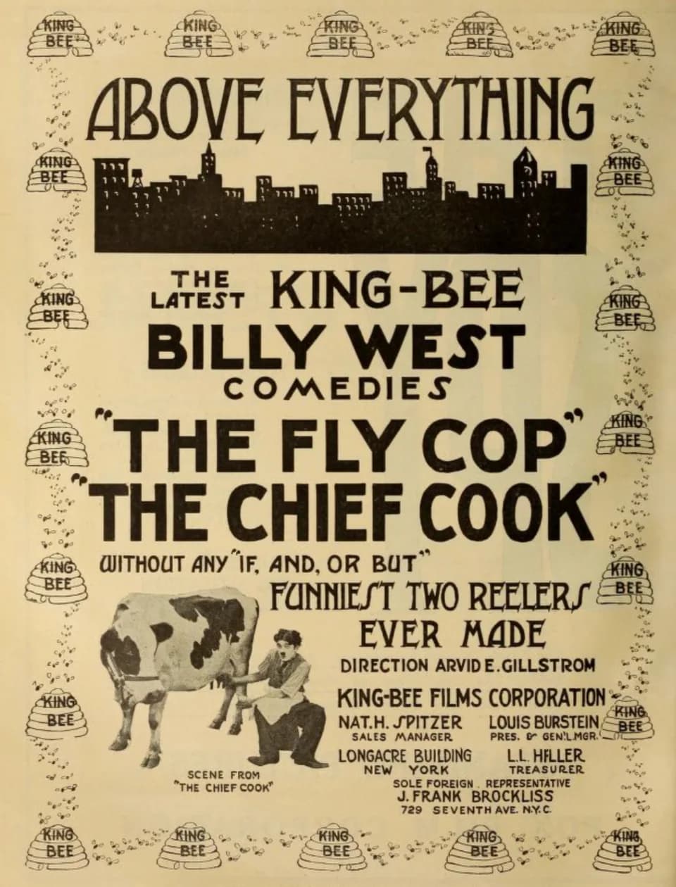 Oliver Hardy - Note how an image of Charlie Chaplin appears on the poster, but he is not in the film. Chaplin biographer Uno Asplund considers it a "vaguely Chaplin" film, one of a group that were som