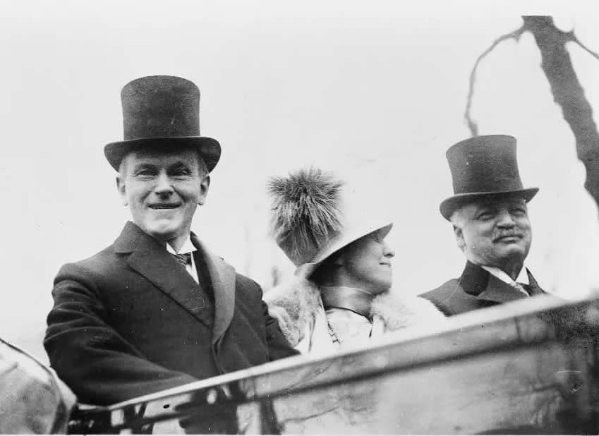 Charles Curtis - President Calvin Coolidge, Mrs. Coolidge and Senator Curtis. From the Library of Congress, Prints &amp; Photographs Division, part of the National Photo Company collection.