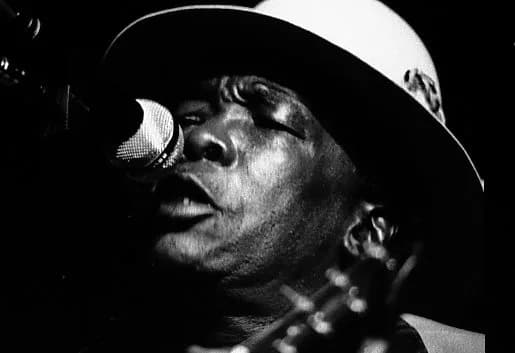 John Lee Hooker - Massey Hall, Toronto, Aug. 20, 1978  Photo by Jean-Luc Ourlin