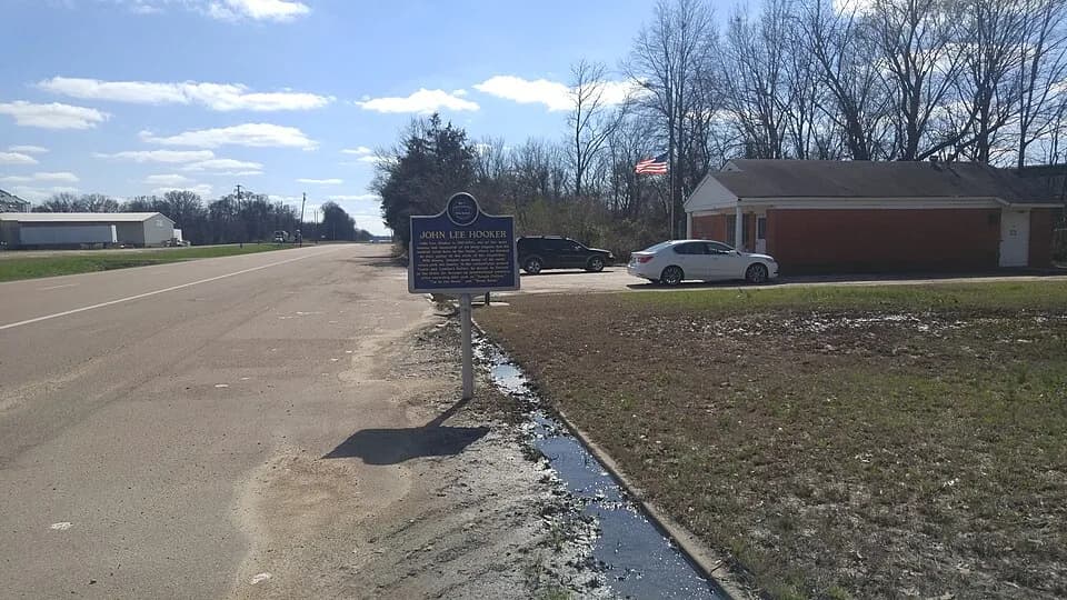 John Lee Hooker - Blues trail marker located on Highway 3 in Vance