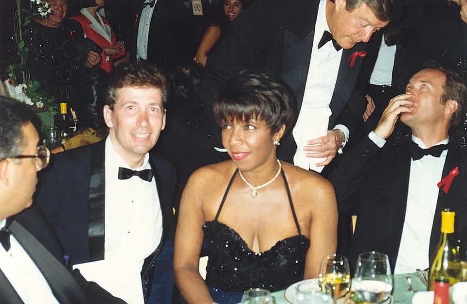 Natalie Cole - Ken Lillig with singer Natalie Cole at the Governor's Ball after the 1992 Emmy Awards