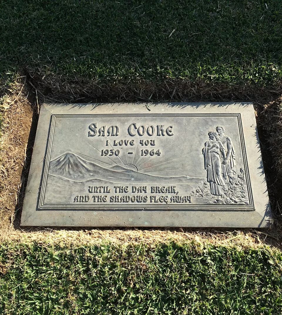 Sam Cooke - Grave of Sam Cooke, in the Garden of Honor, Forest Lawn Glendale.