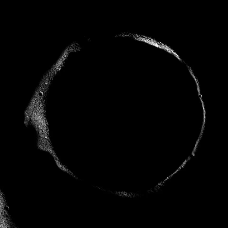 Joseph Erlanger - Lunar Reconnaissance Orbiter Narrow Angle Camera image of crater Erlanger at local sunrise