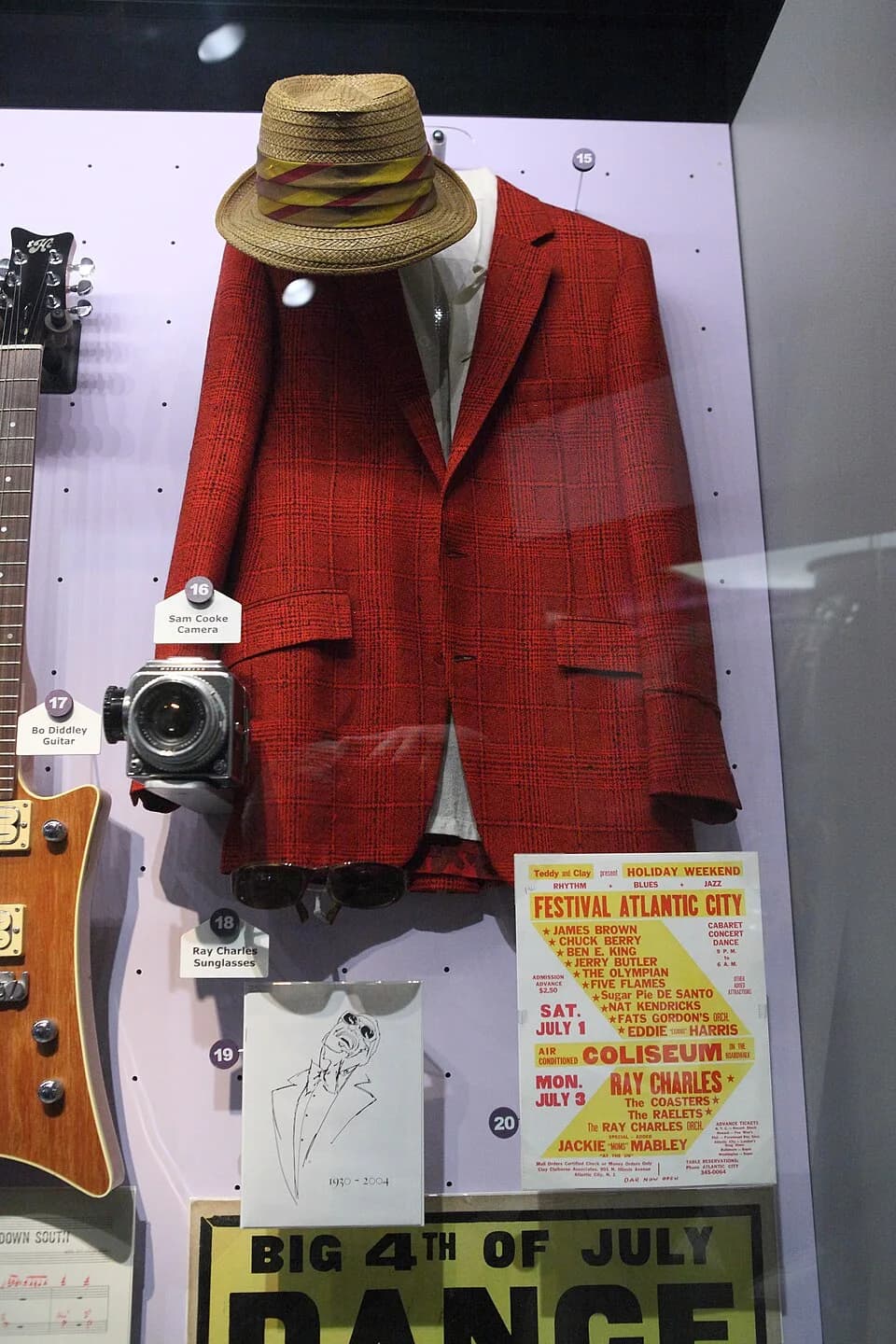 Sam Cooke - Sam Cooke's outfit at the Rock and Roll Hall of Fame in Cleveland, Ohio.
Flickr Tags: ohio hat clothing cleveland clothes jacket rockandrollhalloffame samcooke.
Flickr Tags: Rock and Roll 