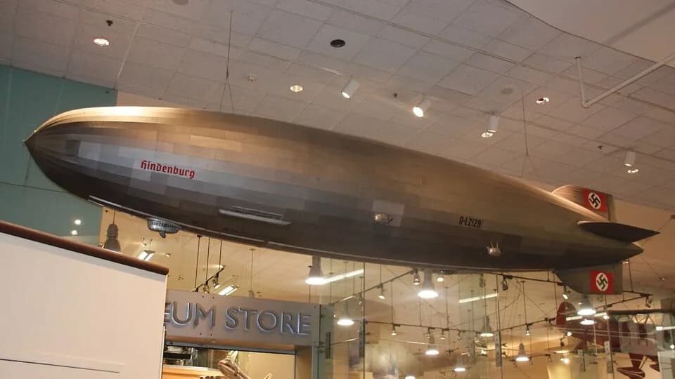 Robert Wise - Model used in the 1975 film "The Hindenburg," now displayed in front of Museum Shop at the National Air and Space Museum.