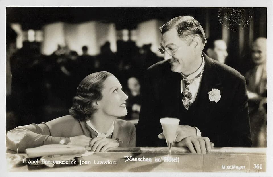 Lionel Barrymore - Joan Crawford and Lionel Barrymore in Grand Hotel