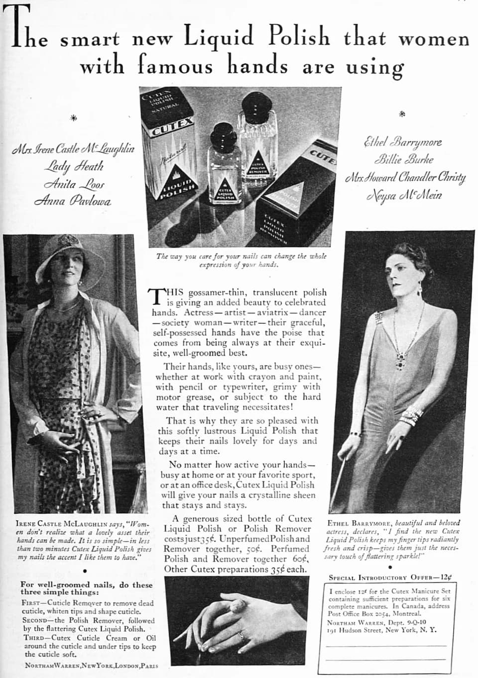 Ethel Barrymore - Taken from the October, 1929 edition of Photoplay Magazine.
