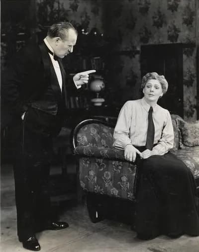 Ethel Barrymore - Lewis Russell &amp; Ethel Barrymore in the Broadway revival The Corn Is Green - publicity still (cropped and without marks)