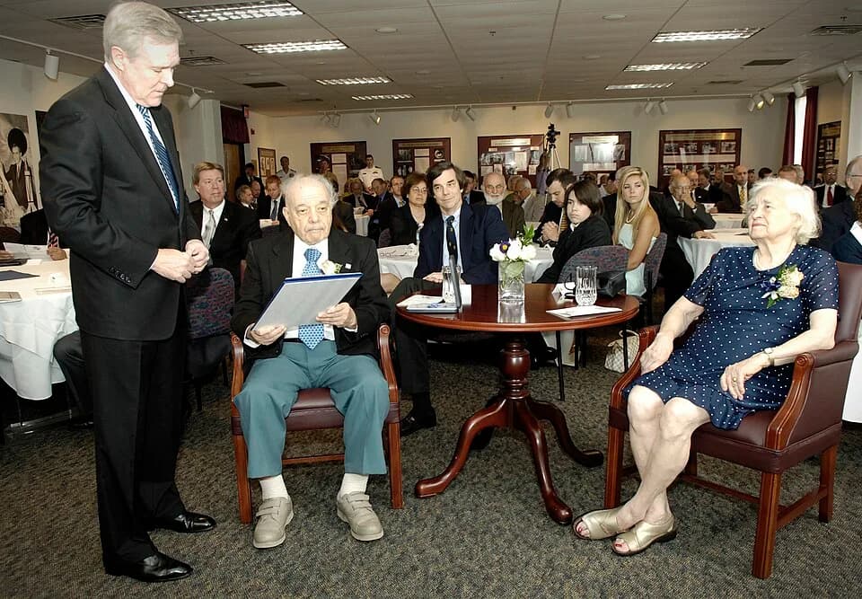 Jerome Karle - WASHINGTON (July 21, 2009) Secretary of the Navy (SECNAV) the Honorable Ray Mabus presents Department of the Navy Distinguished Civilian Service Awards to Drs. Jerome and Isabella Karle