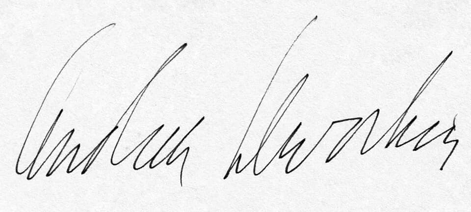 Andrea Dworkin - Andrea Dworkin's signature